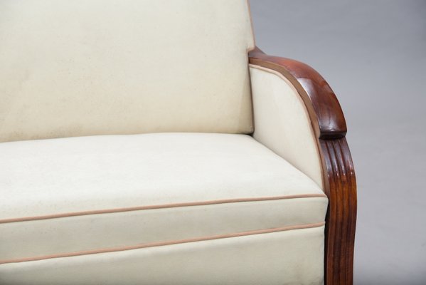 Art Deco French Wood Framed Sofa Bed For Sale At Pamono