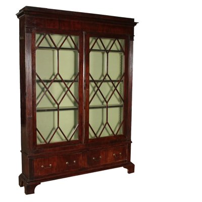 Englischer Wardrobe Jugendstil Schrank 2 Turig Muschelintarsien