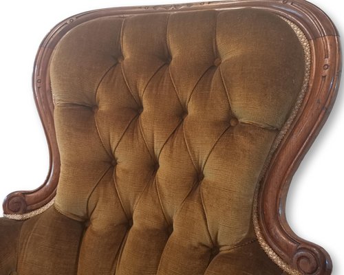 Victorian button sales back armchair