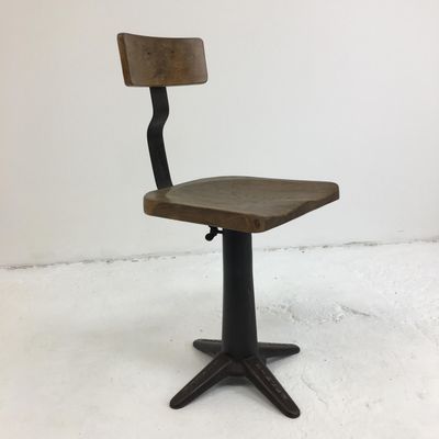 Cast Iron Ash Desk Chair From Singer 1930s For Cast Iron Ash Desk Chair From Singer