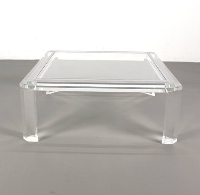 Vintage Square Acrylic Coffee Table 1970s Vintage Square Acrylic Coffee Table 1970s