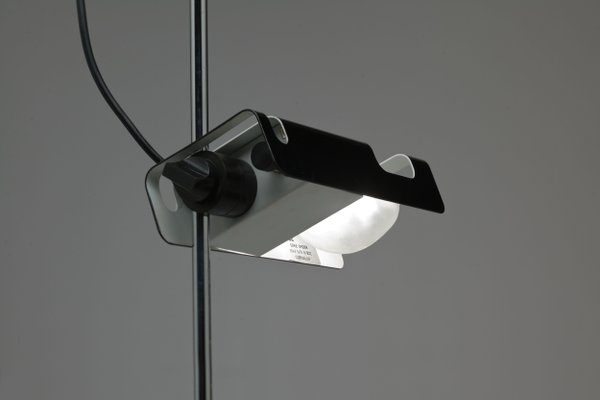 Italian Black Spider Floor Lamp By Joe Colombo For Oluce 1970s