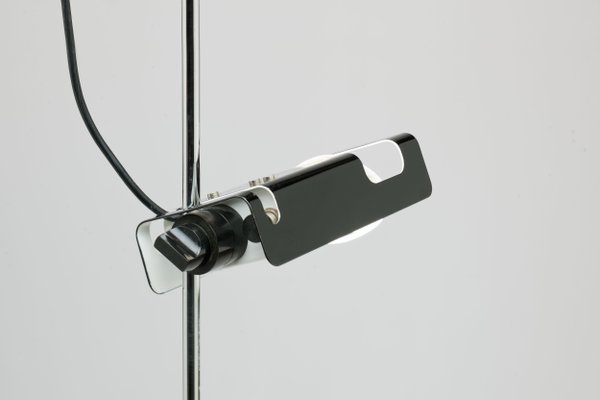 Italian Black Spider Floor Lamp By Joe Colombo For Oluce 1970s