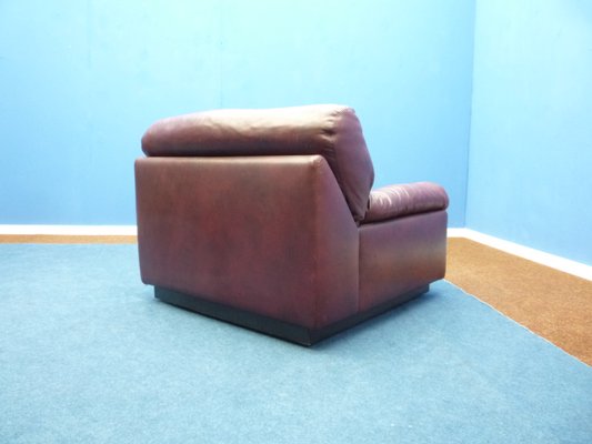 Mid Century Leather Lounge Chair And Ottoman Set 1960s For Sale At Pamono