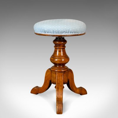 Antique English Walnut Adjustable Piano Stool From Brooks Co Ltd 1880s For Sale At Pamono
