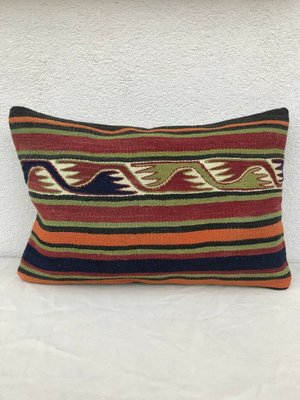 red and orange pillows