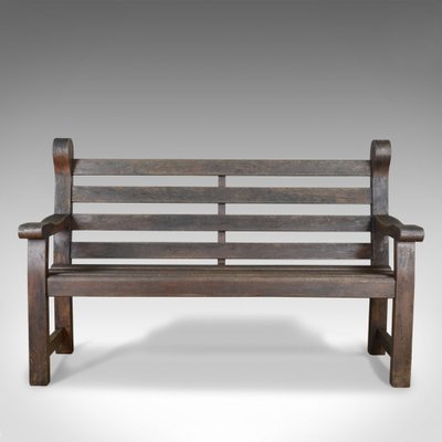 Vintage English Hardwood Garden Bench For Sale At Pamono