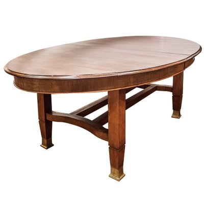 Ovaler Vintage Arts Crafts Style Esstisch Aus Mahagoni