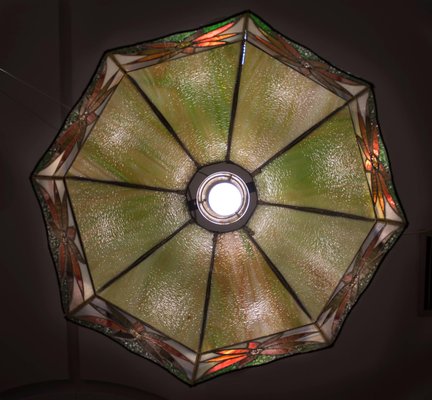 Franzosische Jugendstil Lampe Aus Mehrfarbigem Bleiglas Bei Pamono