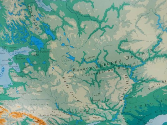 Carta Geografica Dell Europa Di Maniffatura Del Tiguglio Anni 80 In Vendita Su Pamono Carta Geografica Europa Anni 80