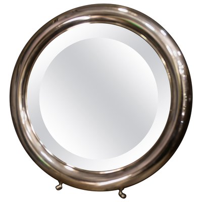 Vintage Round Silver Dressing Table, Round Dressing Table Mirror