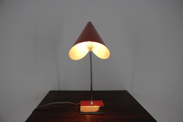 Lampada Da Tavolo Mid Century Rossa Di Josef Hurka Per Napako Anni 50