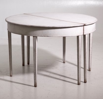 Antique Gustavian Wood Extendable Dining Table