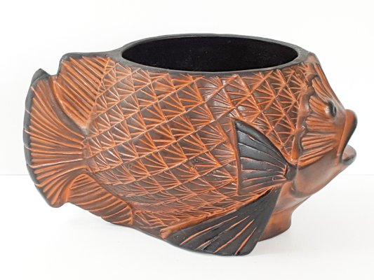 Large Mid Century Fish Shaped Ceramic Vase 1970s For Sale At Pamono