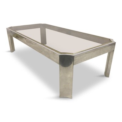 Vintage Aluminium Brass Coffee Table 1970s For Sale At Pamono