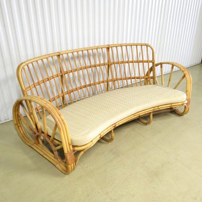 Curved Rattan Sofa 1960s For At Pamono Curved Rattan Sofa 1960s For At