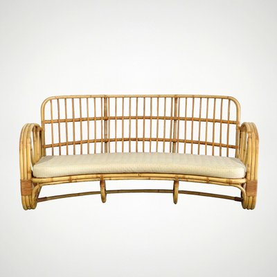 Curved Rattan Sofa 1960s For At Pamono Curved Rattan Sofa 1960s For At