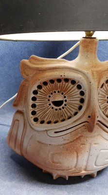 Ceramic Owl Lamp, 1950s for sale at Pamono