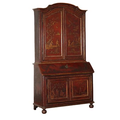 Antique Barocchetto Lacquered Bureau Cabinet For Sale At Pamono