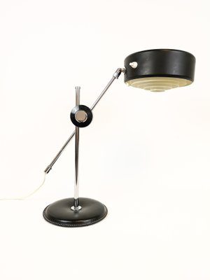 Mid Century Simris Black Leather Chrome Desk Lamp By Anders Mid Century Simris Black Leather Chrome Desk Lamp By Anders Pehrson For Ateljé Lyktan