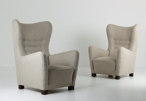 Danish Model 1672 Lounge Chairs From Fritz Hansen 1940s Set Of 2