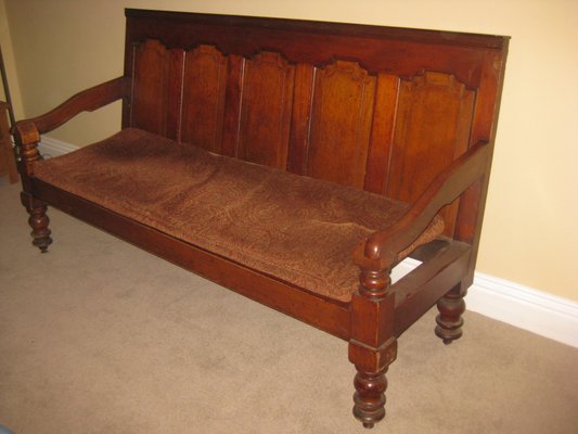 Antique English Oak Settee For Sale At Pamono