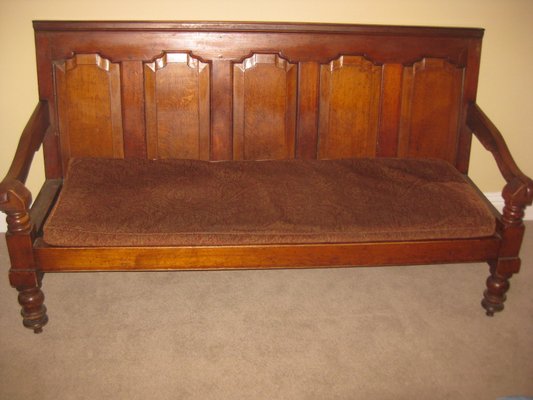 Antique English Oak Settee For Sale At Pamono