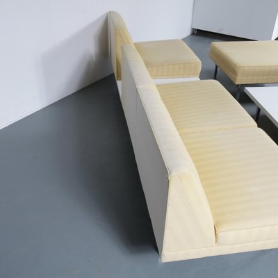 Set mit Sofa, Ottomane und Couchtisch von George Nelson für Bookshelf by Gianfranco Frattini, Bernini Italy circa 1955