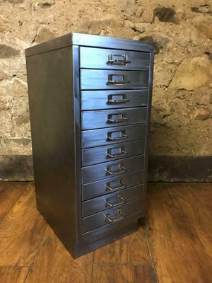 Vintage Industrial 10 Drawer Filing Cabinet For Sale At Pamono