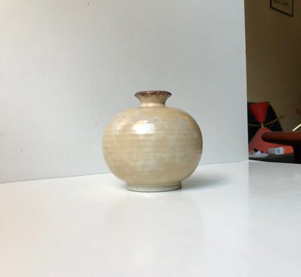 Ceramic Ball Vase By Svante Kaede For Ekeby Uppsala 1930s For
