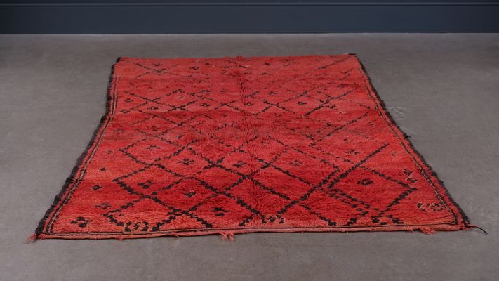 Afrikanischer Minimalistischer Vintage Zaiane Teppich Aus Wolle