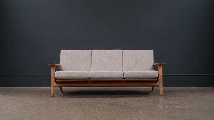 Scandinavian Modern Danish Oak Sofa By Hans Wegner For Getama Scandinavian Modern Danish Oak Sofa By