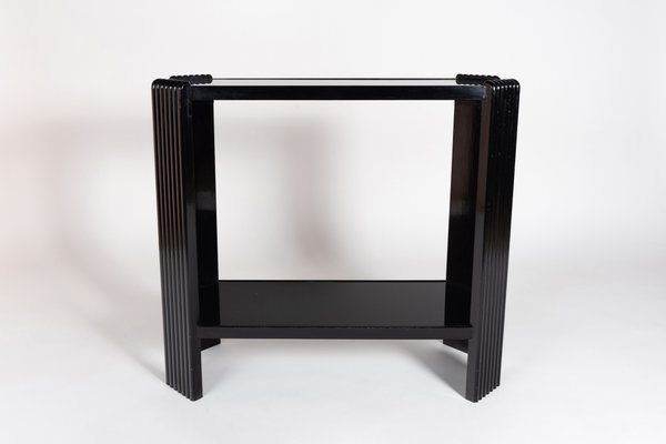 Side Table With Black Glass Tops 1930s For At Pamono - Black Glass Side Table Side Table With Black Glass Tops 1930s For At Pamono - Black Glass Side Table