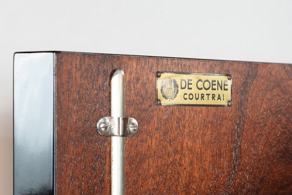 Large Black Sideboard With Golden Highlights From De Coene 1940s