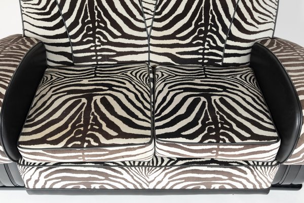 Sofa With Zebra Print Fabric 1930s For Sale At Pamono