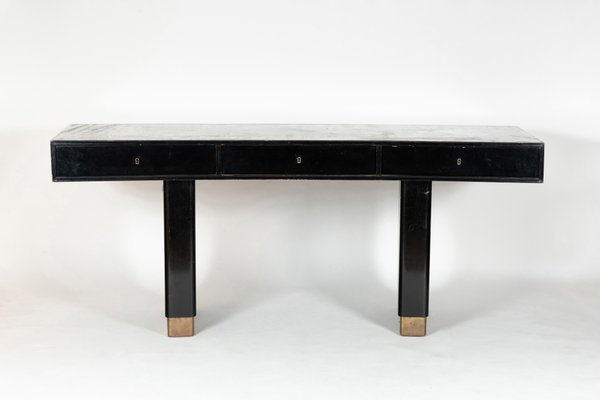 Curved Black Executive Desk 1930s For Sale At Pamono