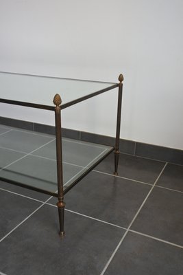 Solid Brass Glass 2 Tier Coffee Table 1960s For Sale At Pamono