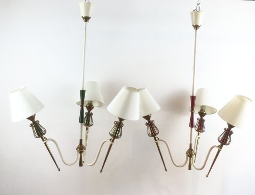 French Pendant Lamps By Maison Lunel 1950s Set Of 2 For At French Pendant Lamps By Maison Lunel