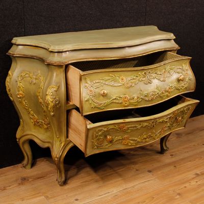 Venetian Lacquered Wood Chest Of Drawers 1960s For Sale At Pamono