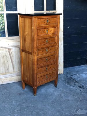 Antique French Cherry Wood Chest Of Drawers For Sale At Pamono