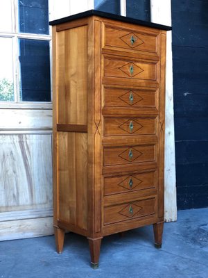 Antique French Cherry Wood Chest Of Drawers For Sale At Pamono