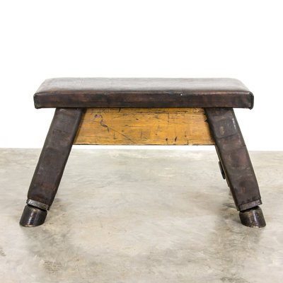 Vintage Leather Gymnastics Bench For Sale At Pamono