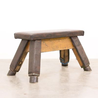 Vintage Leather Gymnastics Bench For Sale At Pamono