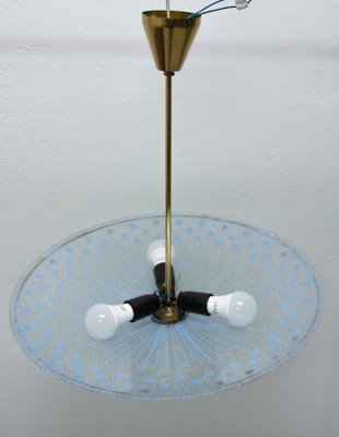 Mid Century Czechoslovak Colored Glass Ceiling Lamp 1960s For