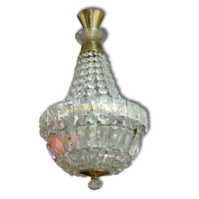 mid century crystal chandelier