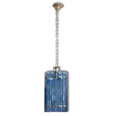 Faceted Glass Pendant Light italian faceted glass pendant lamp 1960s 5
