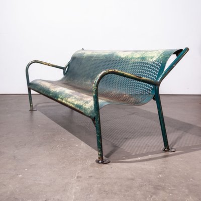 Mid Century Perforated Steel Garden Bench 1960s For Sale At Pamono