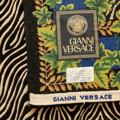 Wild Ivy Zebra Print Rug by Gianni Versace for Versace, 1980s