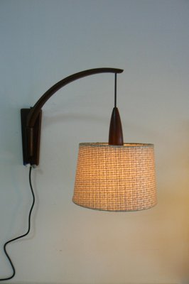 teak wall lamp