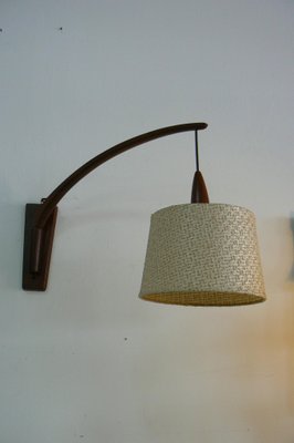 Mid Century Danish Teak Wall Lamp, Mid Century Modern Wall Lamp